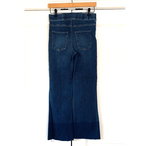 Spanx Cropped Flare Jeans High Rise Stretch Tummy Control Ankle Size Small - Picture 2 of 8